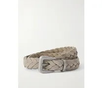 Cinta Woven Suede Belt - Gray