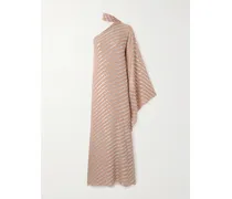 Petra Asymmetrische Robe Aus Einer Seidenmischung Mit Fil Coupé - Pink