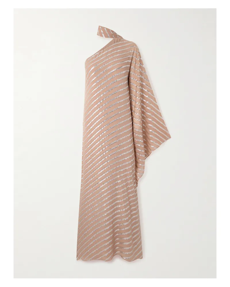 Taller Marmo Petra Asymmetrische Robe Aus Einer Seidenmischung Mit Fil Coupé - Pink Pink