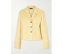 Giorgio Leather Jacket - Yellow