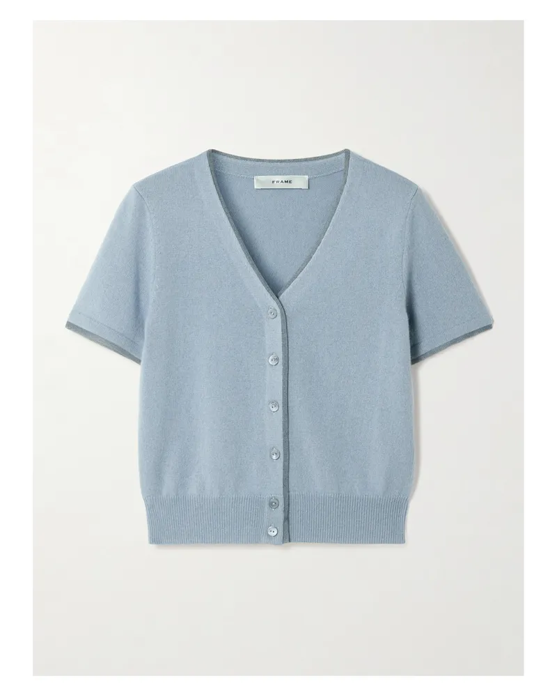 Frame Denim Verkürzter Cardigan Aus Kaschmir - Blau Blau