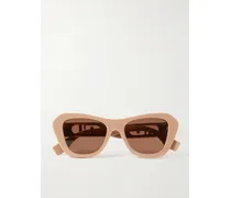 O'lock Sonnenbrille Mit Cat-eye-rahmen Und Goldfarbenen Details - Braun