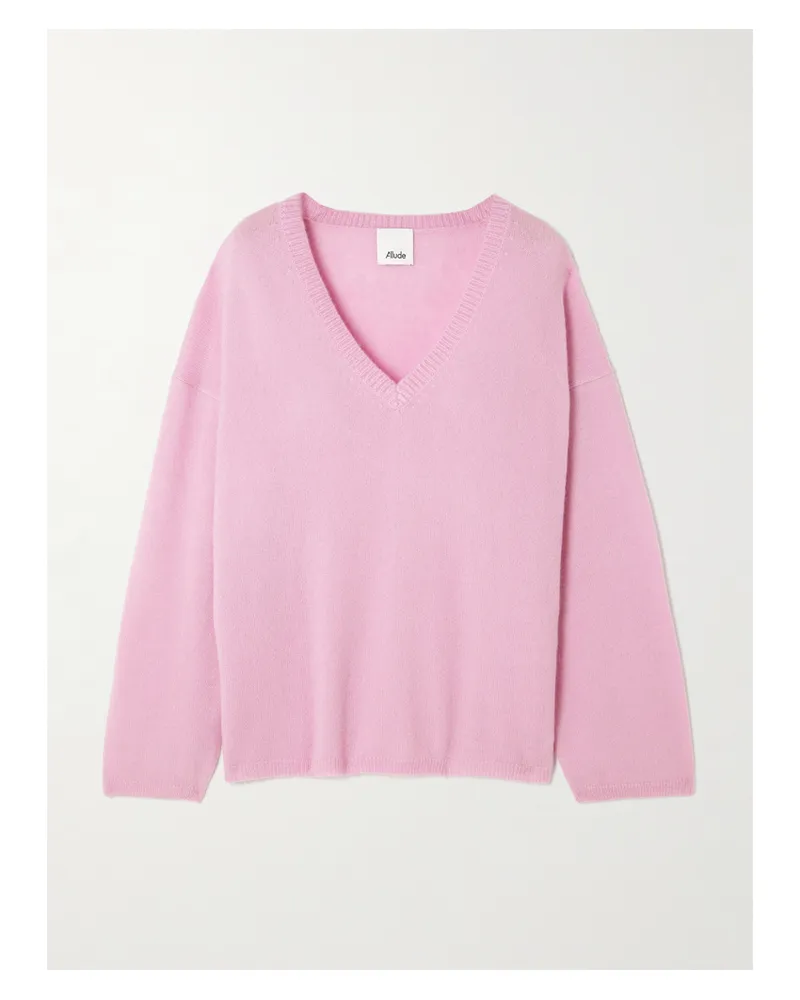 ALLUDE Oversized-pullover Aus Einer Kaschmir-seidenmischung - Pink Pink