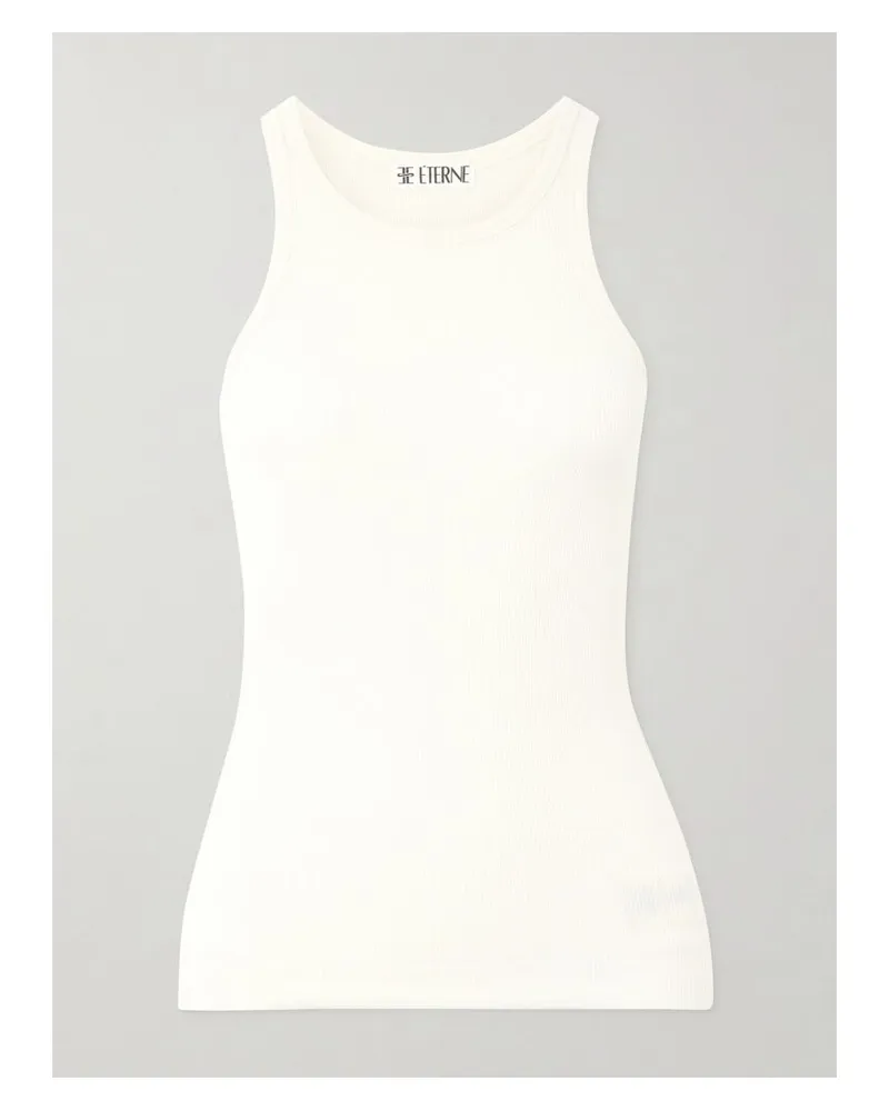 ÉTERNE Tanktop Aus Geripptem Stretch-jersey - Creme Creme