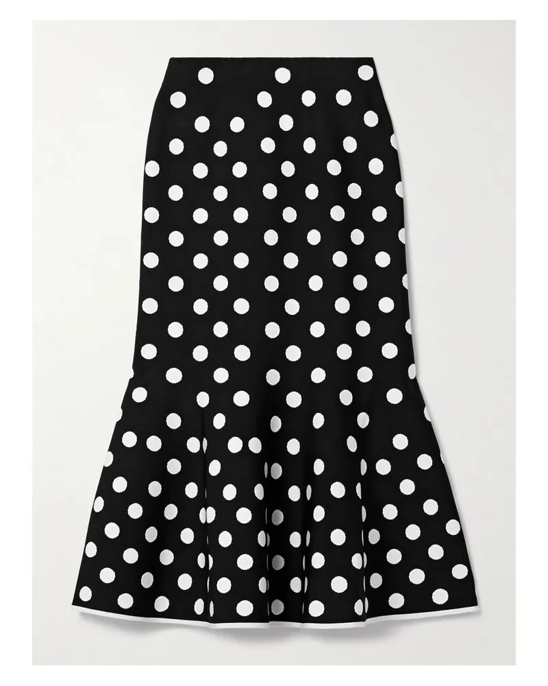 Carolina Herrera New York Rock Aus Jacquard-strick Mit Polka-dots - Schwarz Schwarz