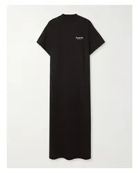 Balenciaga Oversized-maxikleid aus Baumwoll-jersey Schwarz