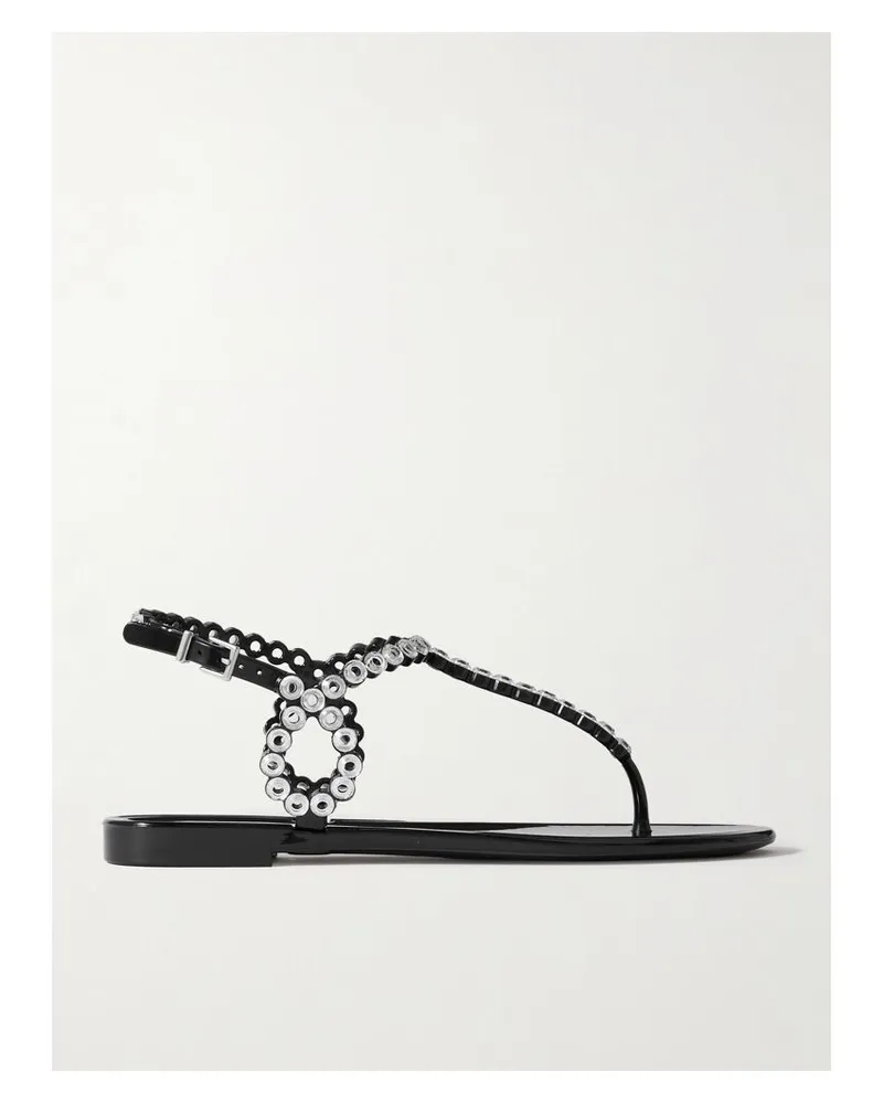 Aquazzura Almost Bare Sandalen Aus Pvc Mit Kristallen - Schwarz Schwarz
