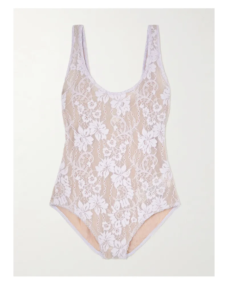 Zimmermann Corded Lace Bodysuit - Purple Purple