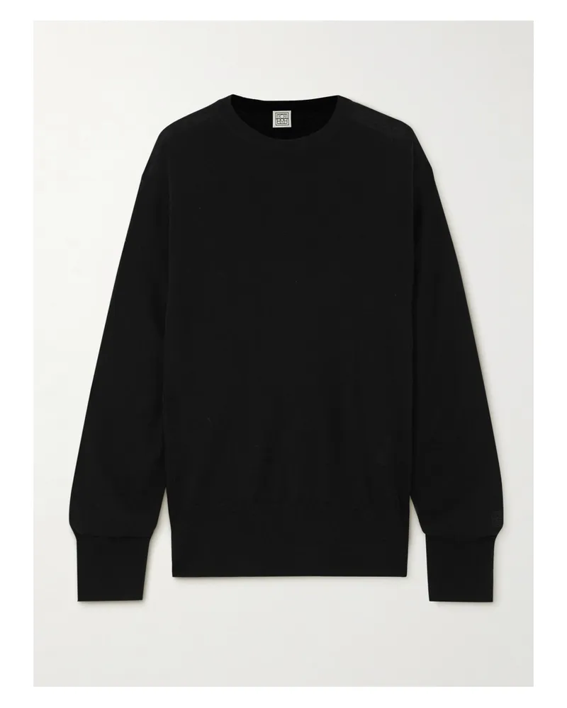 Totême Pullover Aus Einer Seiden-kaschmirmischung - Schwarz Schwarz
