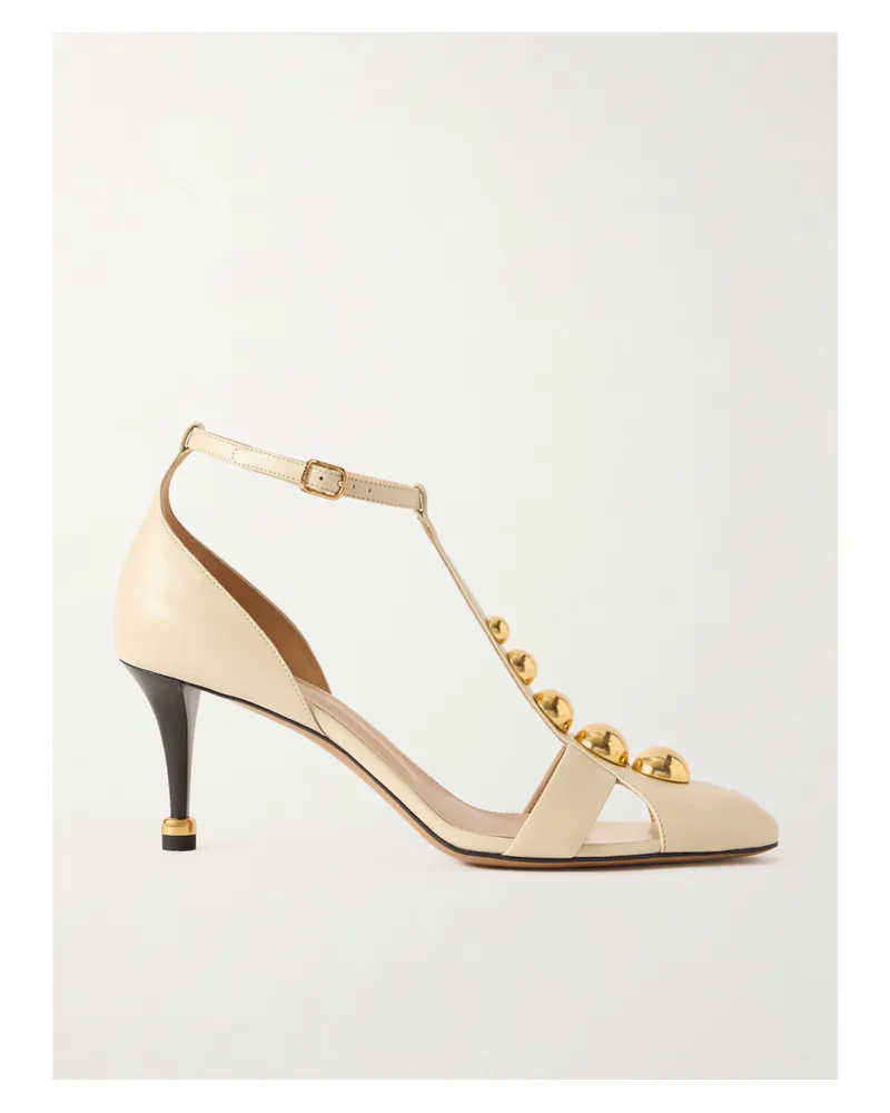 Chloé Cleiat Pumps Aus Leder Mit Verzierung - Elfenbein Elfenbein