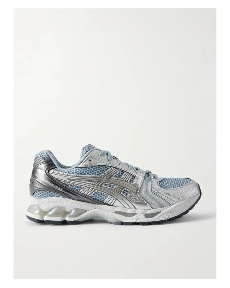 Asics Gel-kayano 14 Metallic And Rubber-trimmed Mesh Sneakers - Blue Blue