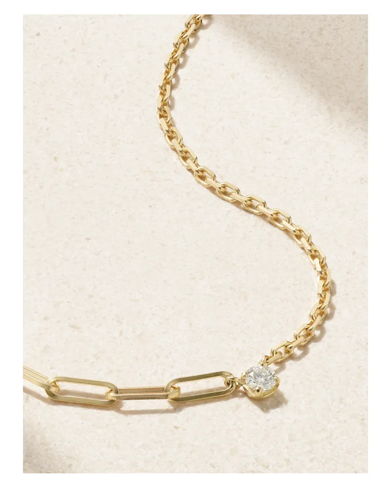 Yvonne Léon Kette Aus 18 Karat Gold Mit Diamant Gold
