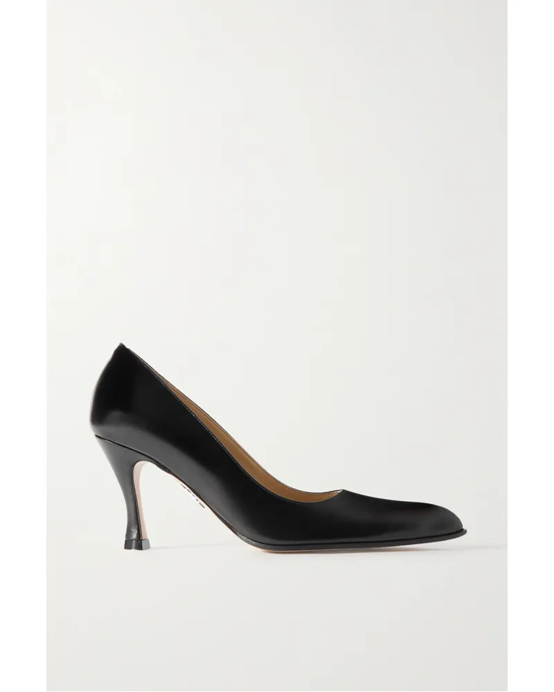 Loewe Comic Pumps aus Leder Schwarz