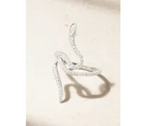Queen Curled Snake Ring Aus 18 Karat Weißgold Mit Diamanten