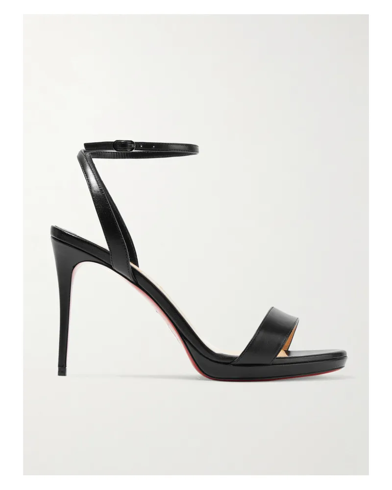 Christian Louboutin Loubi Queen 100 Sandalen Aus Leder - Schwarz Schwarz