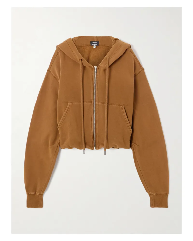 R13 Balloon Oversized-hoodie Aus Baumwoll-jersey - Braun Braun