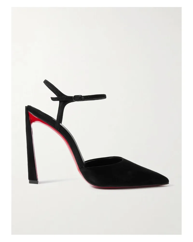 Christian Louboutin Condora Riviera 100 Pumps Aus Veloursleder - Schwarz Schwarz