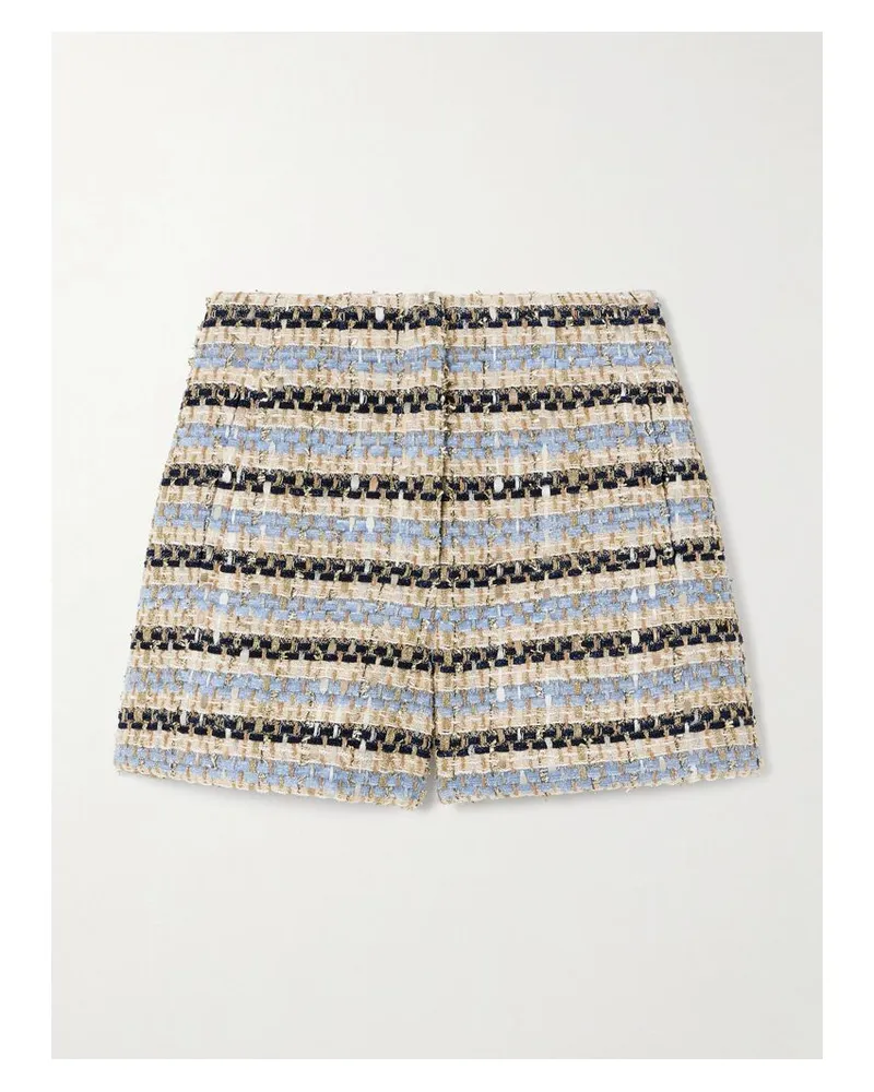 Veronica Beard Jazmin Shorts Aus Metallic-tweed - Blau Blau