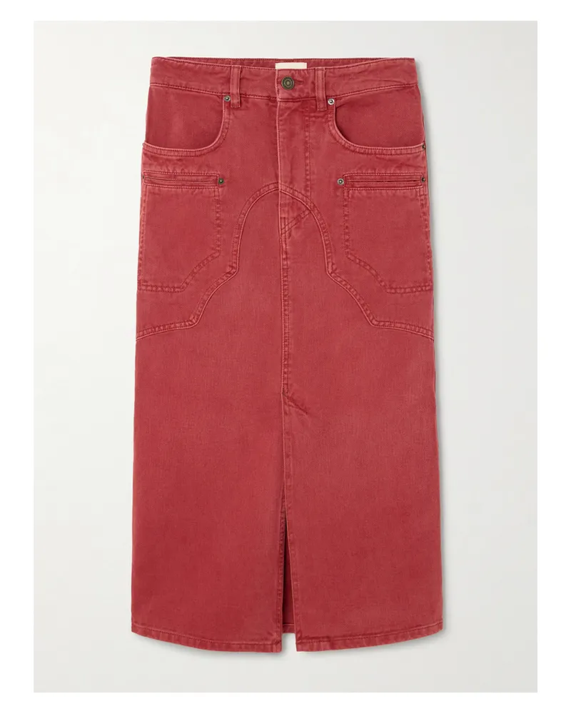 Isabel Marant Britt Midi-jeansrock - Rot Rot
