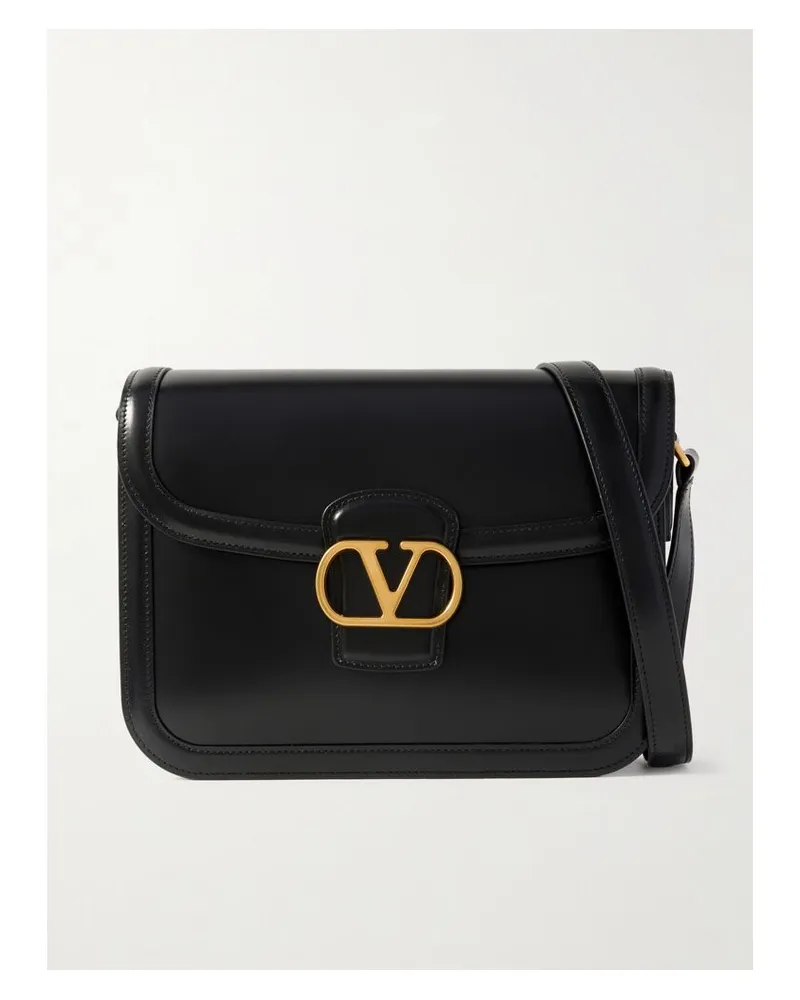 Valentino Garavani 9to5 Schultertasche Aus Leder - Schwarz Schwarz