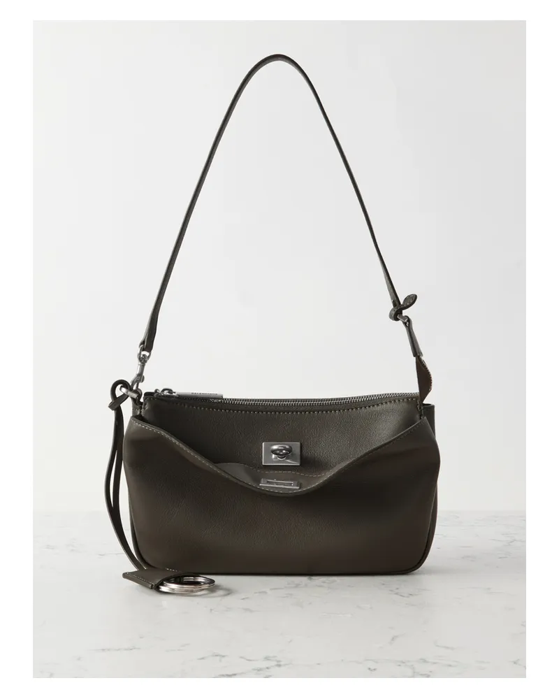 Balenciaga Rodeo Sling Pochette Leather Shoulder Bag - Green Green