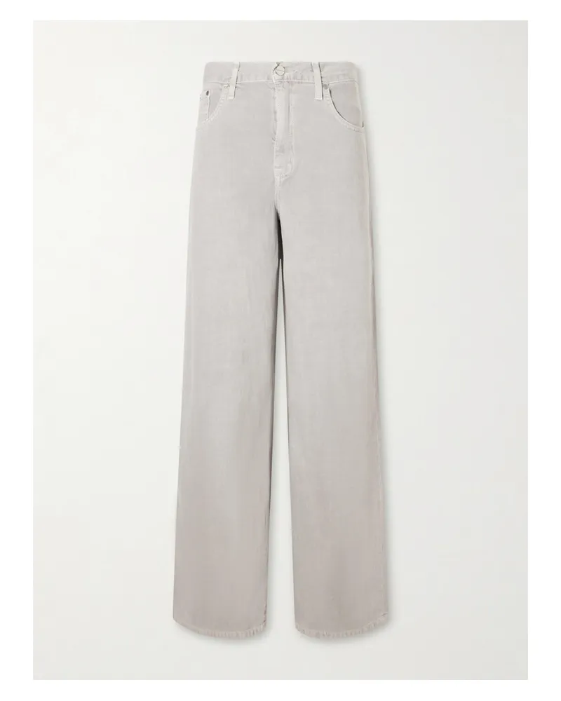 TWP Tiny Dancer Mid-rise Wide-leg Jeans - Gray Gray