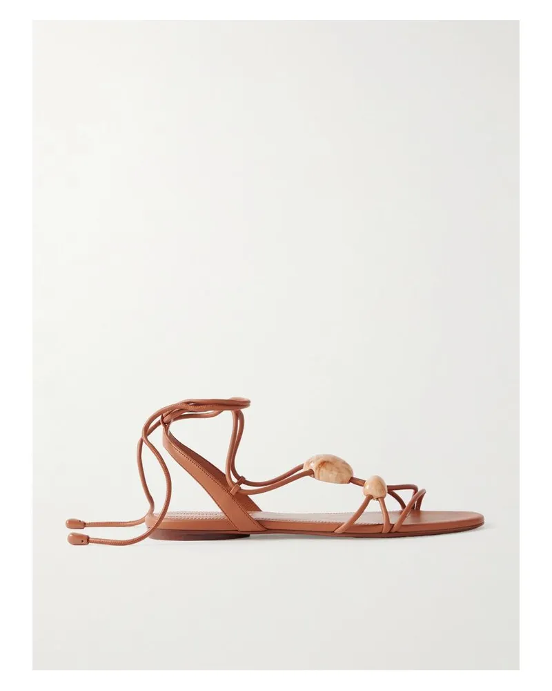 Zimmermann Gleam Sandalen Aus Leder - Braun Braun