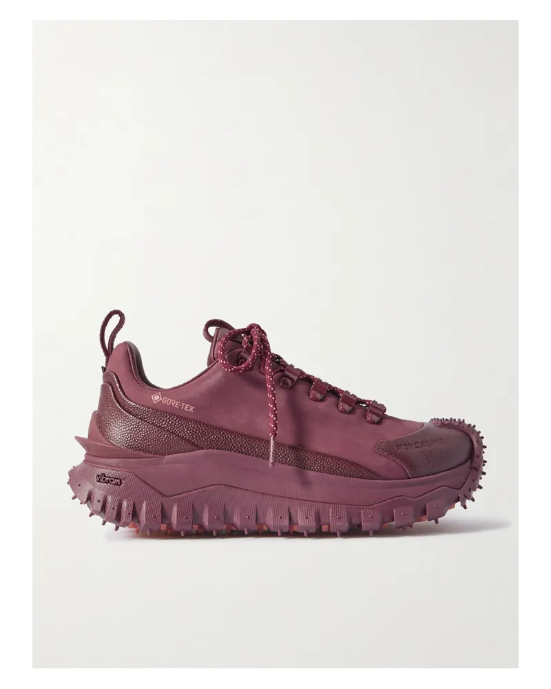 Moncler Trailgrip Apex2gtx Sneakers Aus Veloursleder Und Strukturiertem Leder - Burgunder Burgunder