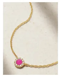 Diane Kordas Evil Eye Kette aus 18 Karat Gold Pink