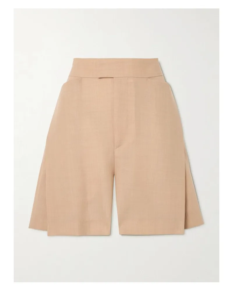 Victoria Beckham Shorts Aus Einer Wollmischung - Neutral Neutral