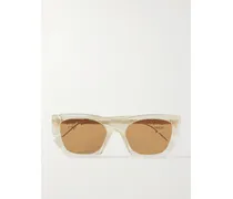 Roma D-frame Acetate Sunglasses - Yellow