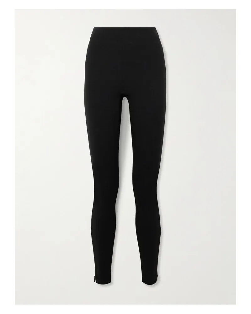 Spanx Leggings Aus Stretch-ponte - Schwarz Schwarz