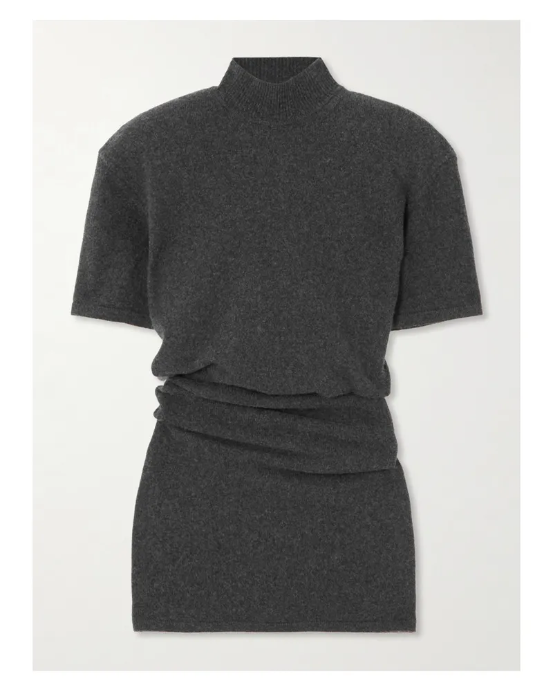 Jacquemus The Castagna Minikleid Aus Einer Wollmischung Mit Stehkragen - Grau Grau