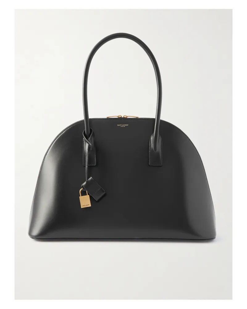Saint Laurent Duffle Sac De Jour Leather Tote - Black Black