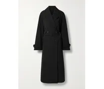Louis Doppelreihiger Oversized-trenchcoat Aus Drillich - Schwarz