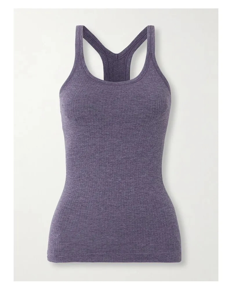LULULEMON Ebb To Street Tanktop Aus Geripptem Jersey - Lila Lila