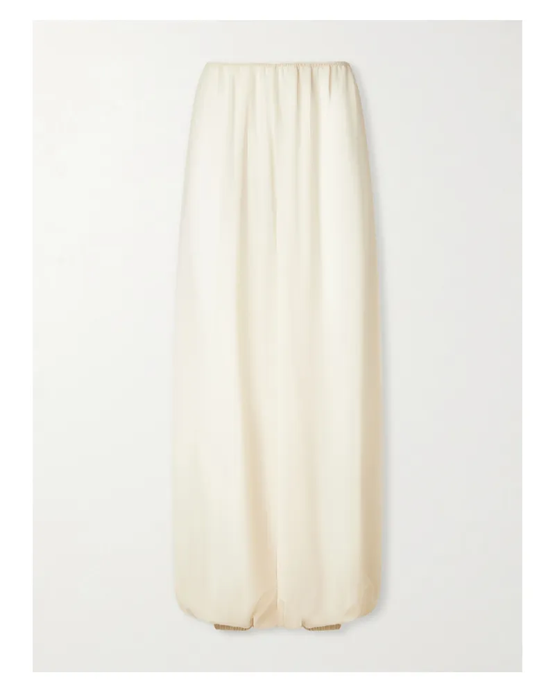 FRANKIE Shop Mio Crepe Wide-leg Pants - Neutrals Neutrals