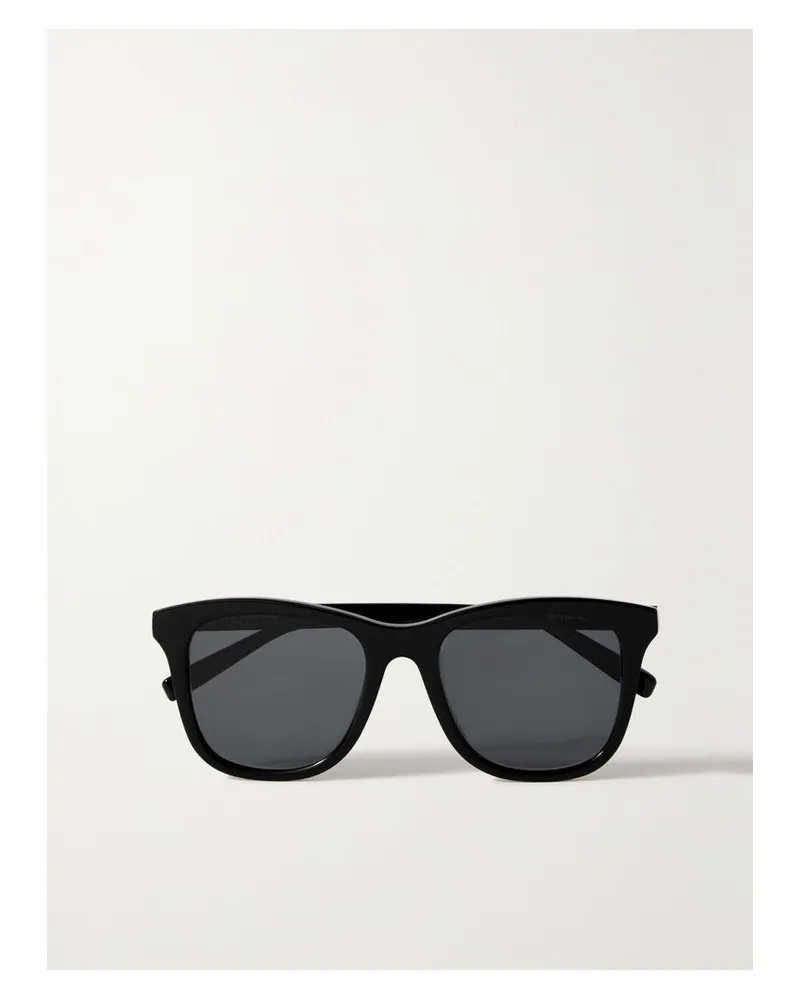 Saint Laurent Sonnenbrille Mit Eckigem Rahmen Aus Azetat - Schwarz Schwarz