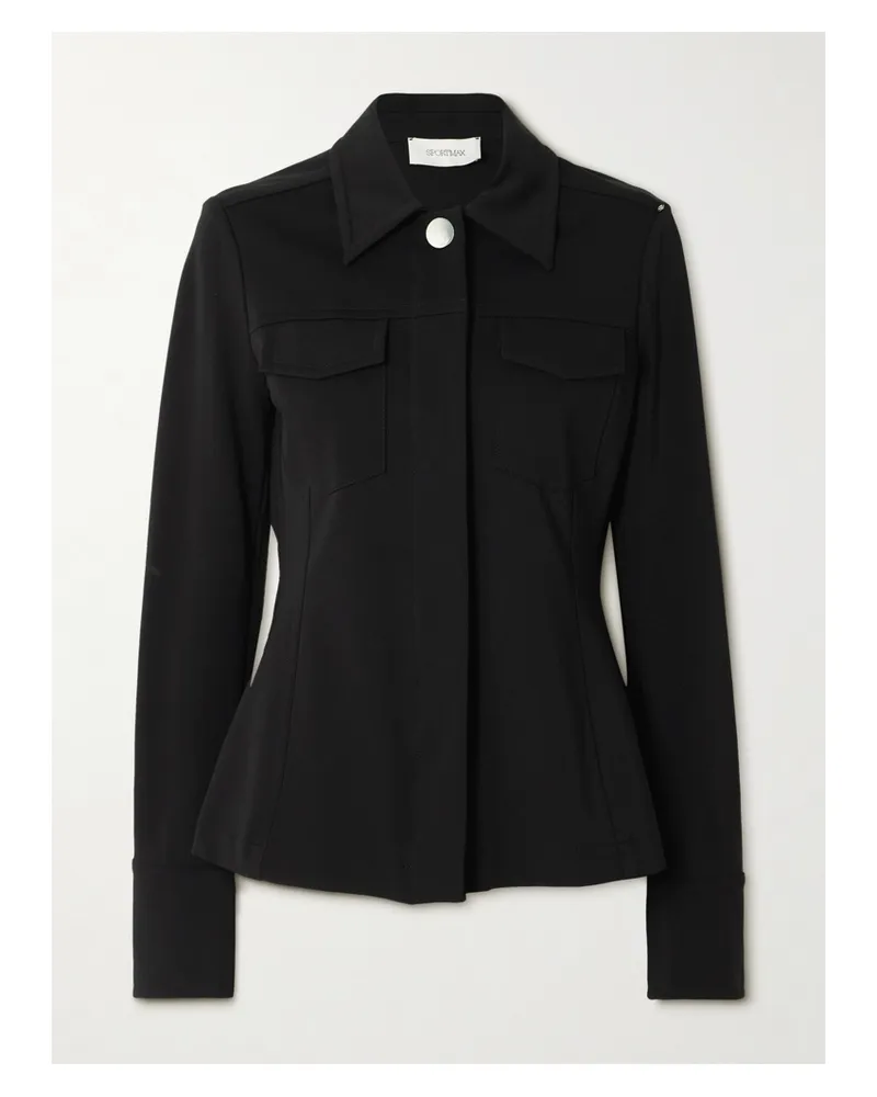 SPORTMAX Wells Jacke Aus Crêpe - Schwarz Schwarz