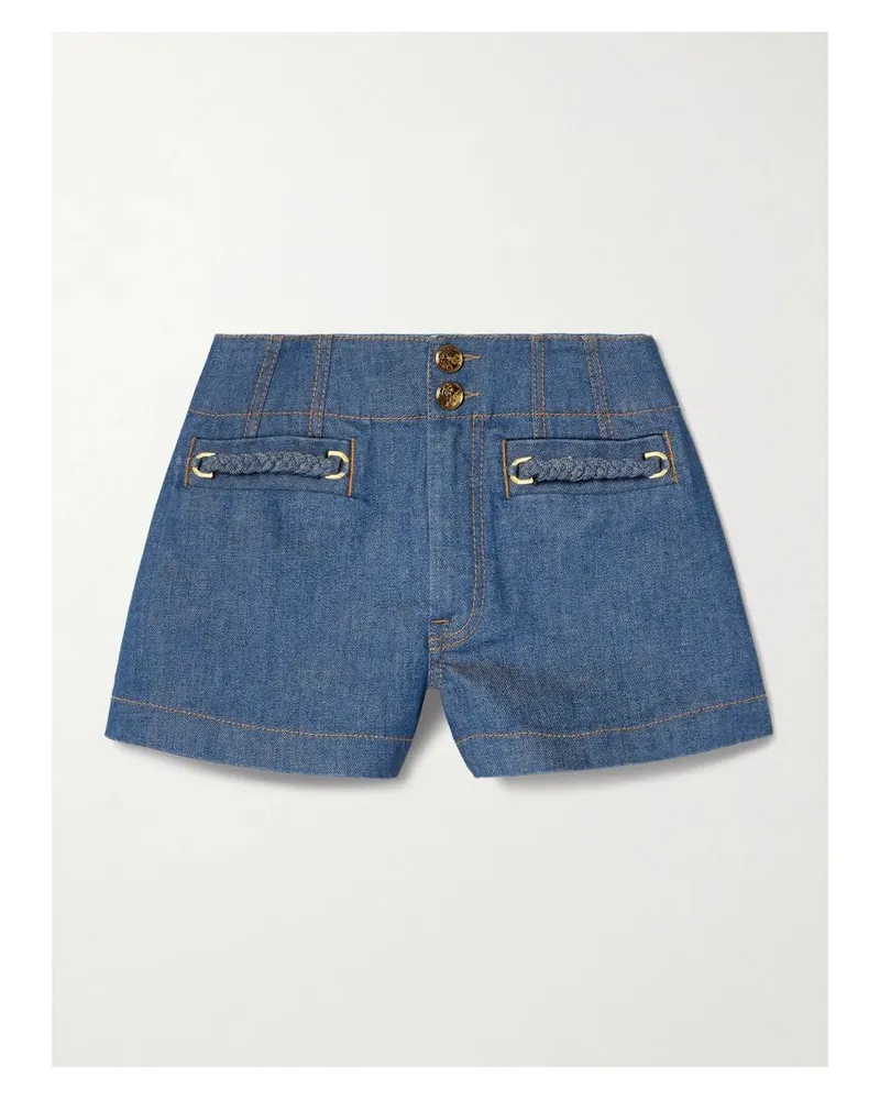 Zimmermann Wylie Jeansshorts Mit Geflochtenen Details - Blau Blau