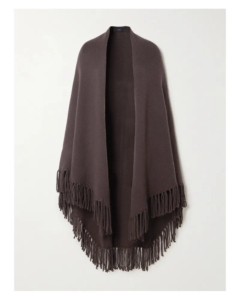 arch4 Fringed Cashmere Wrap - Brown Brown