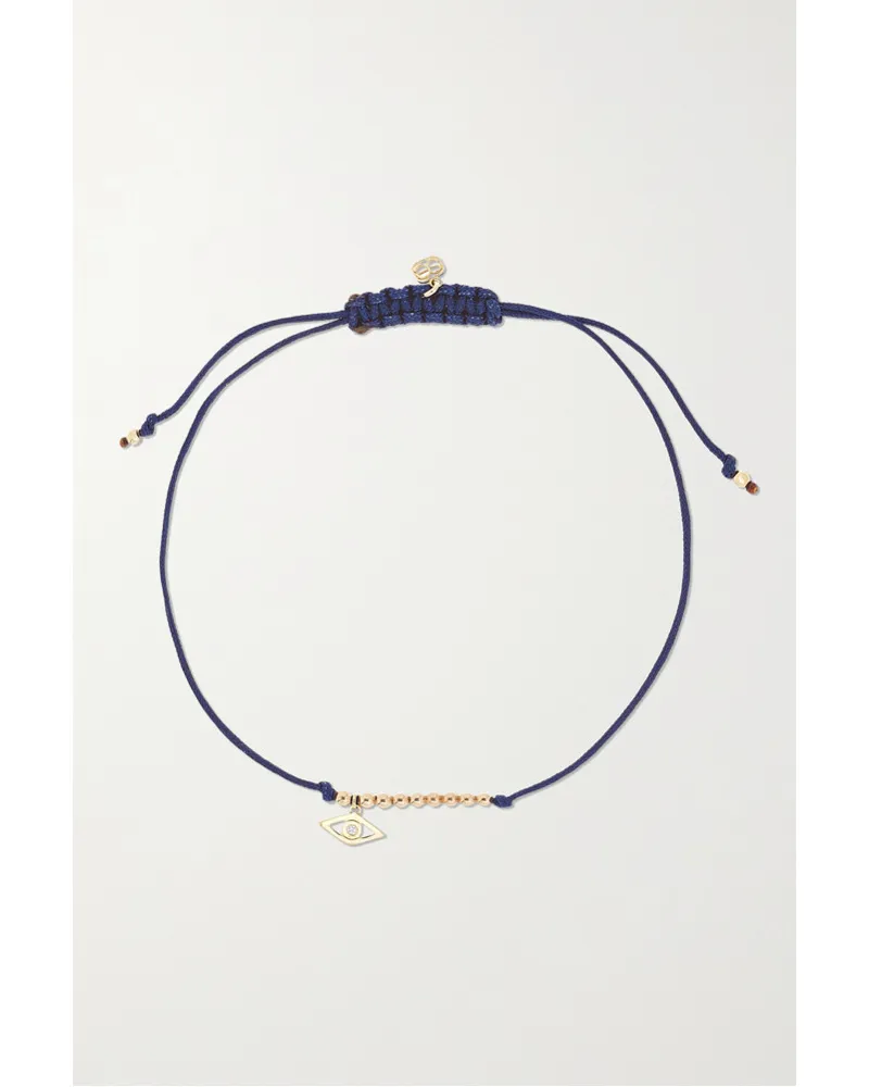 Sydney Evan Evil Eye Kordelarmband Blau