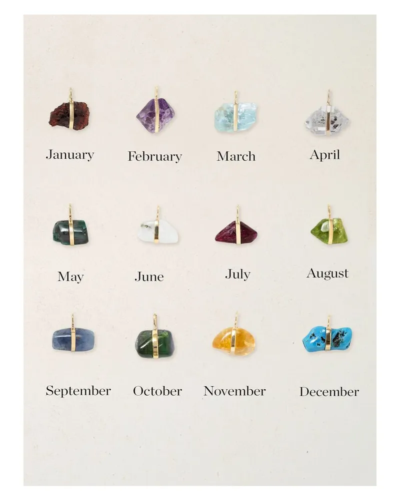 JIA JIA Birthstone Kette Aus 14 Karat Gold Mit Mehreren Steinen - Mehrfarbig Mehrfarbig