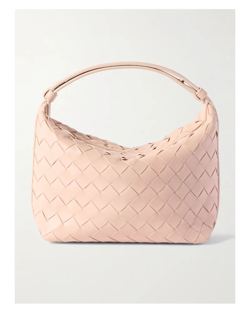 Bottega Veneta Wallace Intrecciato Leather Shoulder Bag - Pink Pink