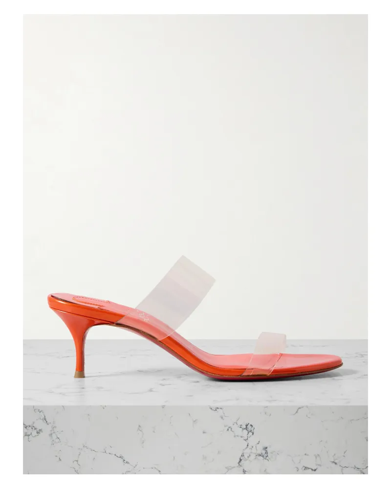 Christian Louboutin Just Nothing 55 Mules Aus Pvc - Orange Orange