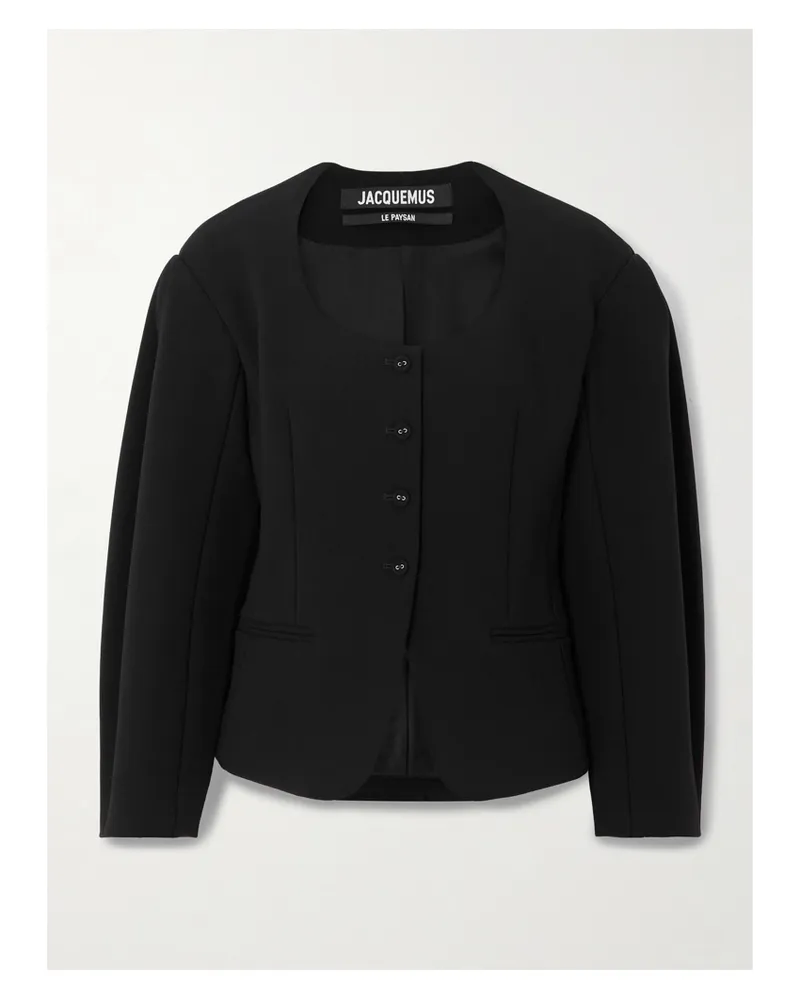 Jacquemus Ovalo Jacke Aus Crêpe - Schwarz Schwarz