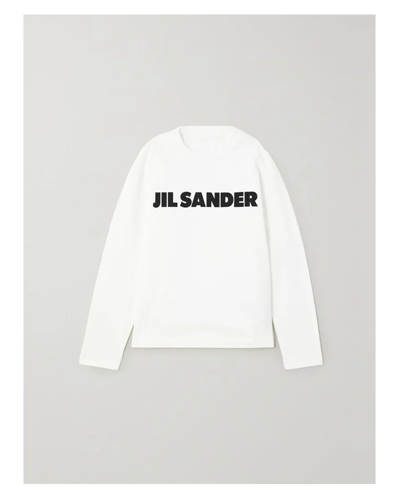 Jil Sander Sweatshirt Aus Baumwoll-jersey Mit Print - Weiß Weiß