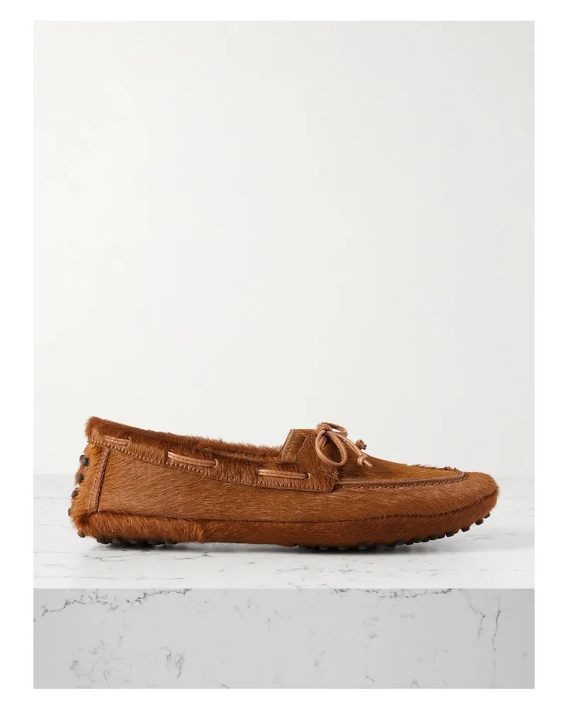 Le Monde Béryl Loafers Aus Kalbshaar Mit Lederbesätzen - Braun Braun