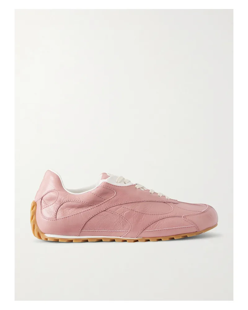 Bottega Veneta Orbit Flash Leather Sneakers - Pink Pink
