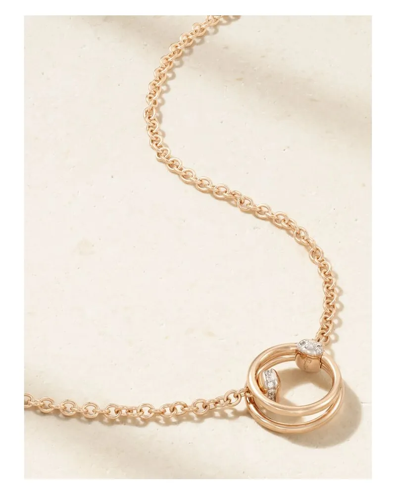 Pomellato Together Kette Aus 18 karat Roségold Mit Rhodiumauflage Und Diamanten Gold